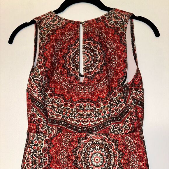 Abercrombie & Fitch Boho Mandala Dress Red Black White Size Small EUC - Picture 4 of 12